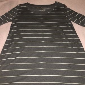 Gray and white stripped shirt